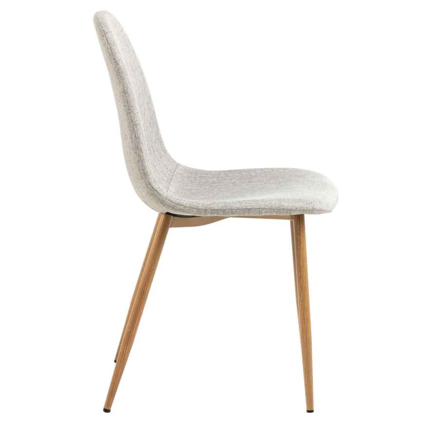 Sedia da pranzo KAIA 1 pz grigio chiaro/quercia
