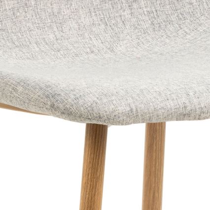 Sedia da pranzo KAIA 1 pz grigio chiaro/quercia