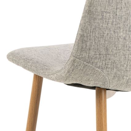 Sedia da pranzo KAIA 1 pz grigio chiaro/quercia