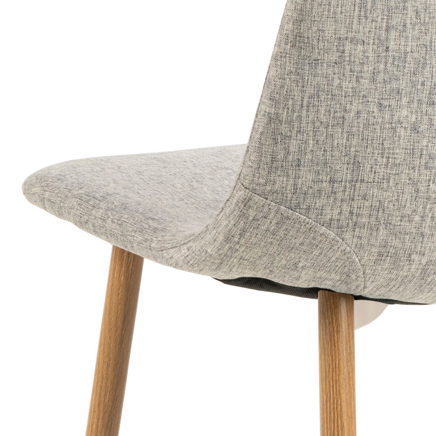 Sedia da pranzo KAIA 1 pz grigio chiaro/quercia