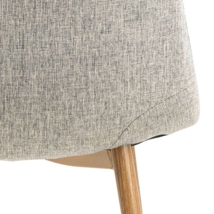 Sedia da pranzo KAIA 1 pz grigio chiaro/quercia