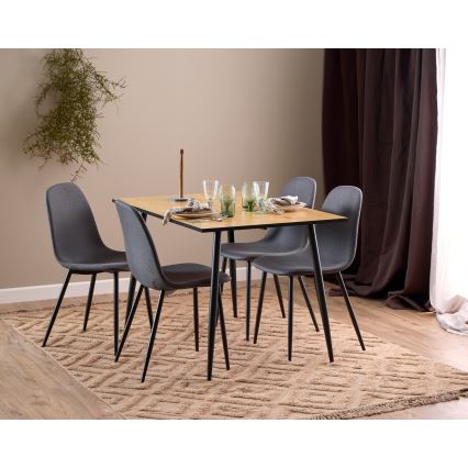 Sedia da pranzo KAIA 1 pz grigio scuro