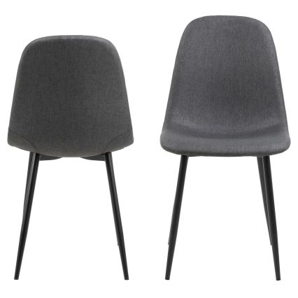 Sedia da pranzo KAIA 1 pz grigio scuro