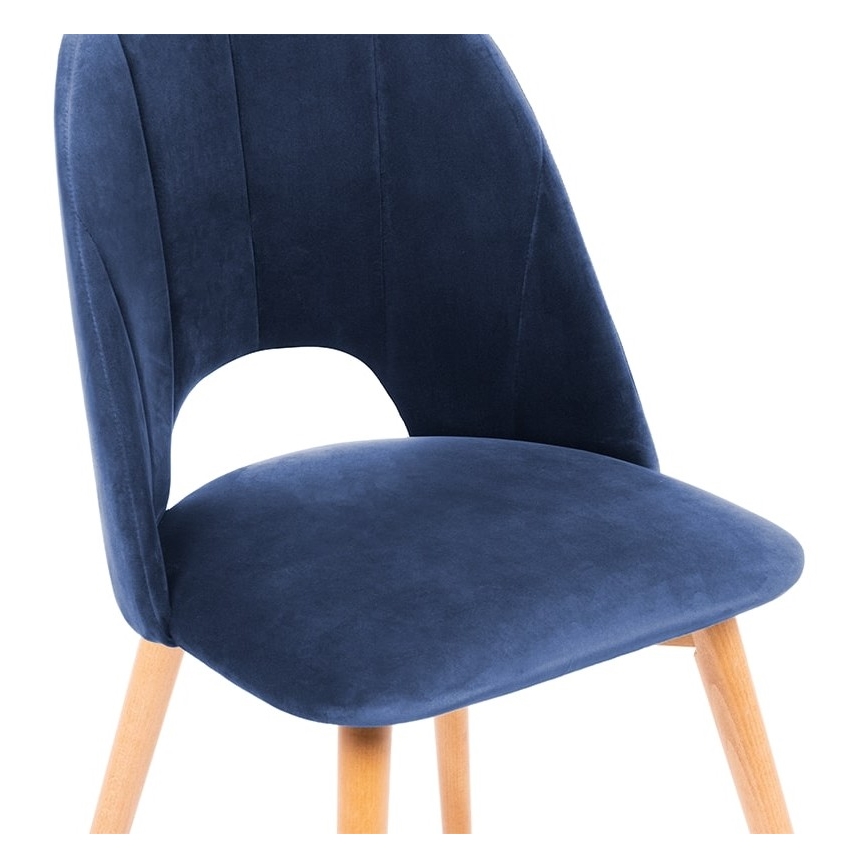Sedia da pranzo TINO 86x48 cm blu scuro/faggio