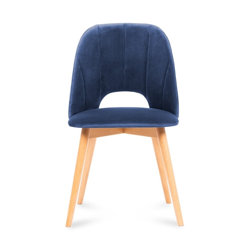 Sedia da pranzo TINO 86x48 cm blu scuro/faggio