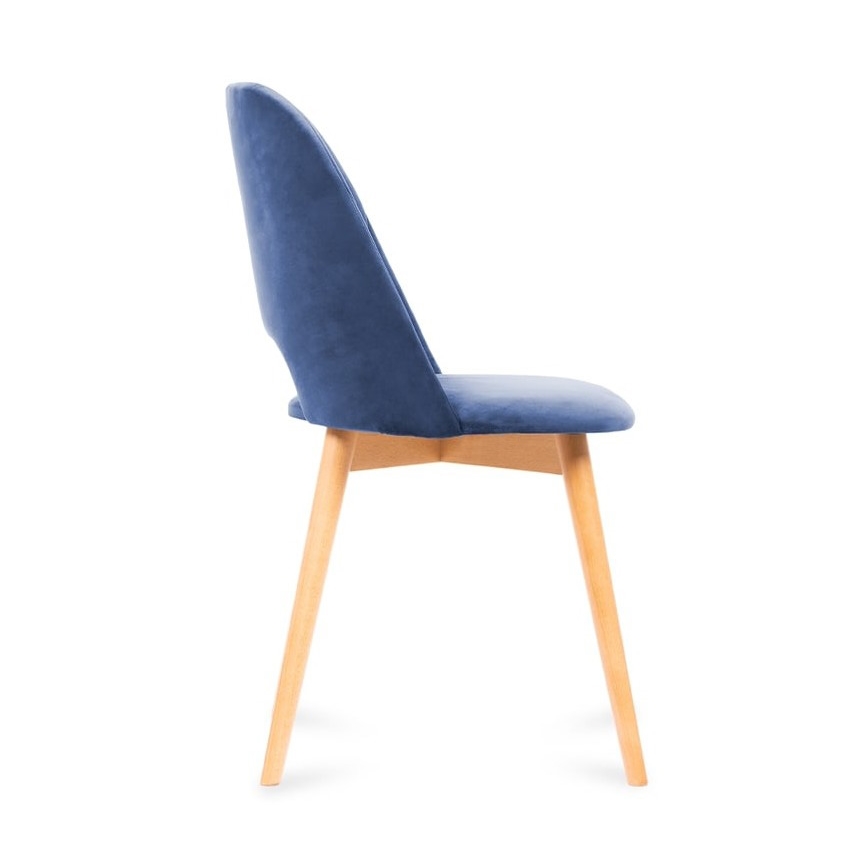 Sedia da pranzo TINO 86x48 cm blu scuro/faggio