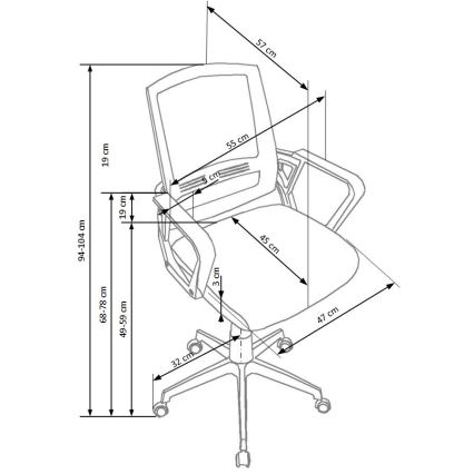 Sedia da ufficio RIMAQ bianca