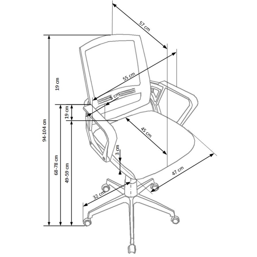 Sedia da ufficio RIMAQ bianca
