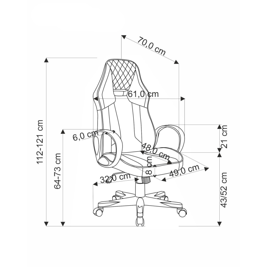Sedia da ufficio SENTI rossa