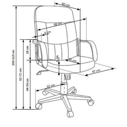 Sedia da ufficio ZIRUQ marrone