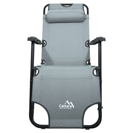 Sedia pieghevole regolabile grigio/nero