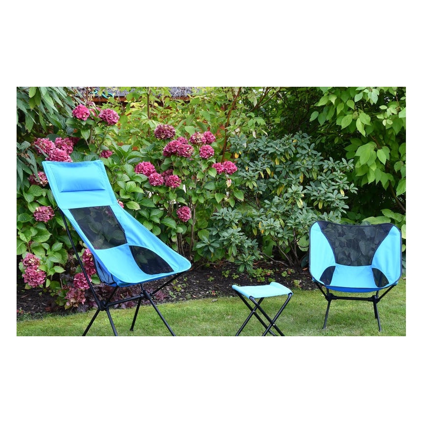 Sediada campeggio pieghevole blu 63 cm