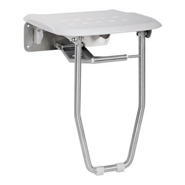 Sedile per doccia 35x43,3 cm argento/bianco