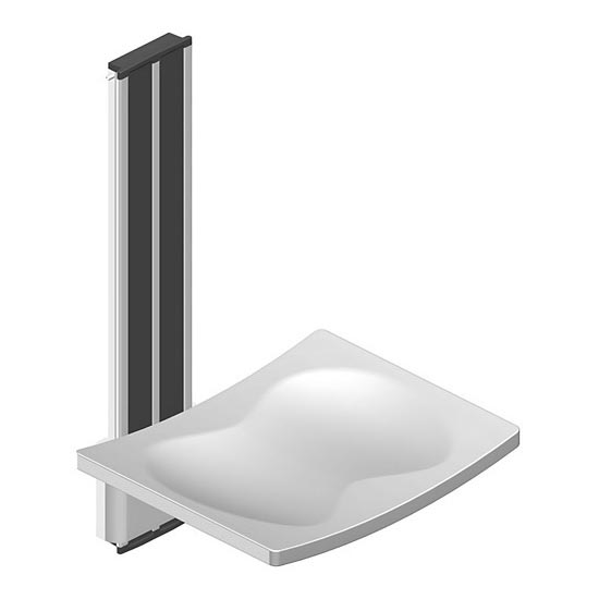 Sedile per doccia 42,3x67,5 cm argento/bianco