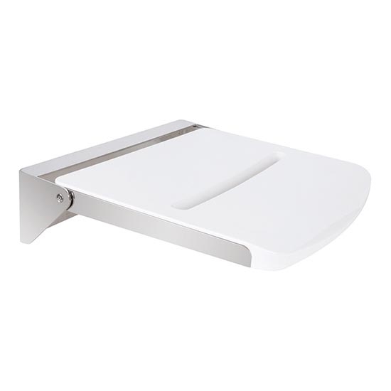 Sedile per doccia 46,2x12 cm argento/bianco