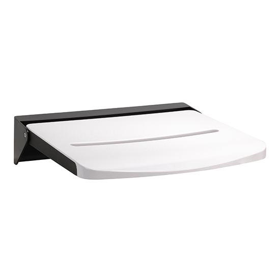 Sedile per doccia 46,2x12 cm nero/bianco