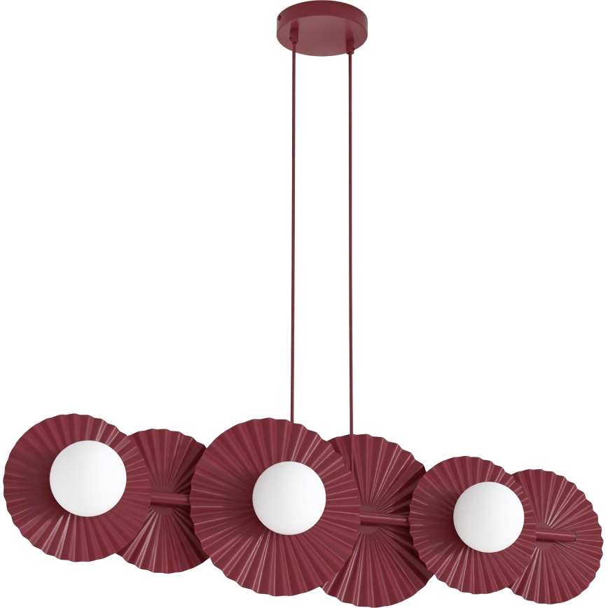 Seil-Hängeleuchte UMBRA 6xG9/8W/230V rot