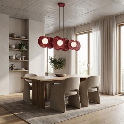 Seil-Hängeleuchte UMBRA 6xG9/8W/230V rot