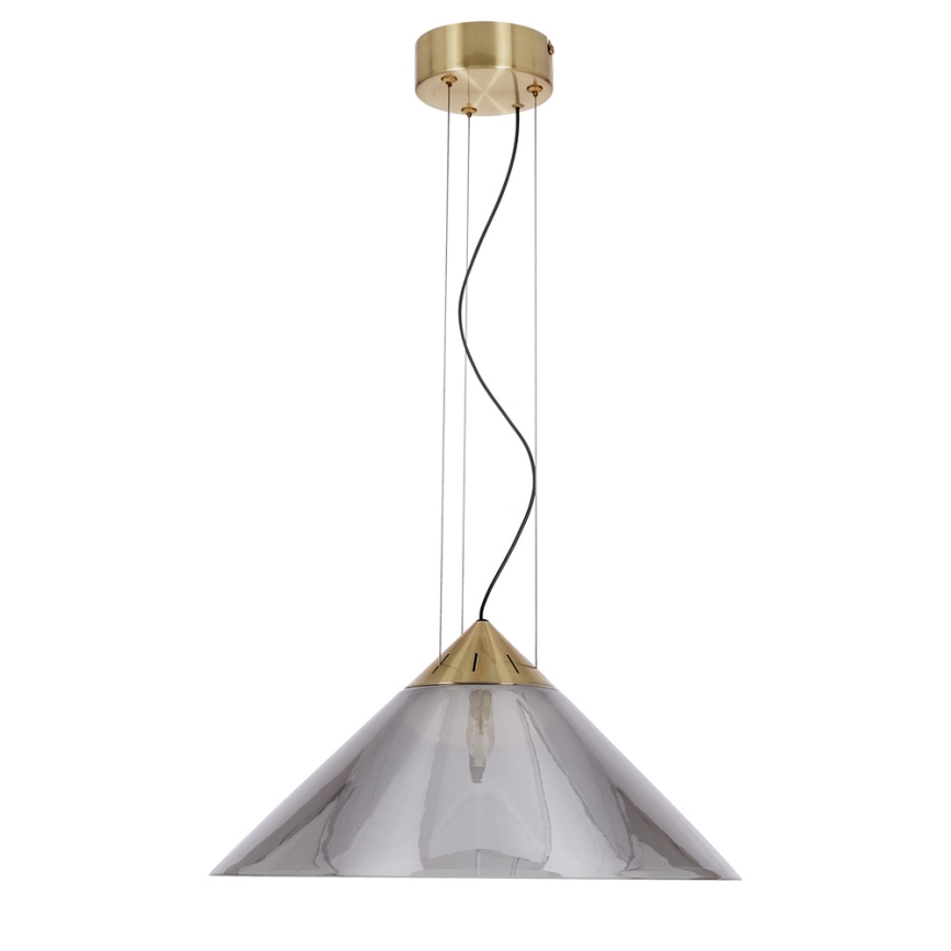 Seil-Pendelleuchte PRESTO 1x GX53/10W/230V Ø 34 cm Gold/Rauchgrau