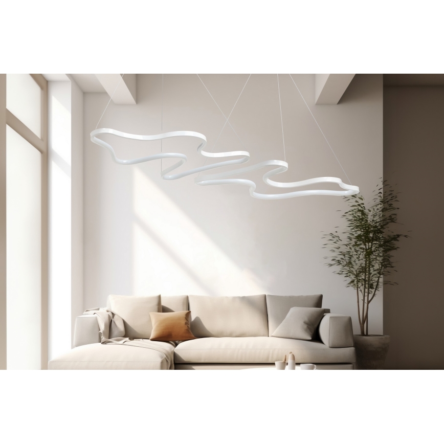Seilabhängige LED-Pendelleuchte DUPLE ARTISAN LED/80W/230V 6500K weiß