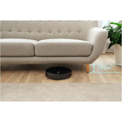 Sencor - Robot aspirateur 2 en 1 (aspiration et lavage) 16 W / 2600 mAh, Wi‑Fi, noir + télécommande