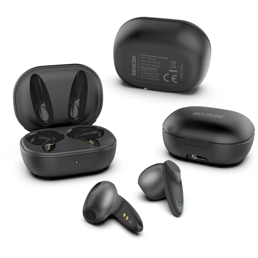 Sencor - Auricolari senza fili IPX4 nero