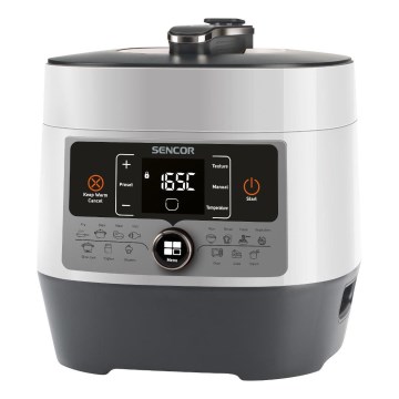 Sencor - Autocuiseur électrique multifonction 5,5 l 1000W/230V blanc/noir