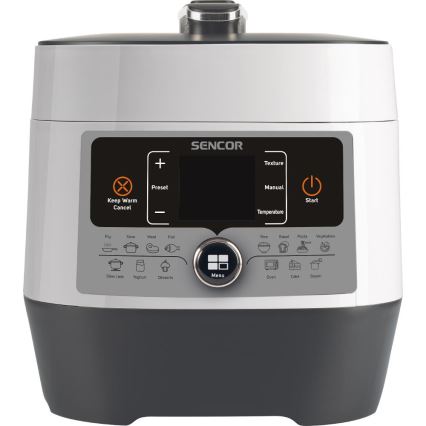 Sencor - Autocuiseur électrique multifonction 5,5 l 1000W/230V blanc/noir