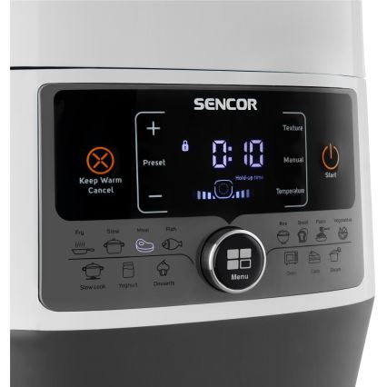 Sencor - Autocuiseur électrique multifonction 5,5 l 1000W/230V blanc/noir