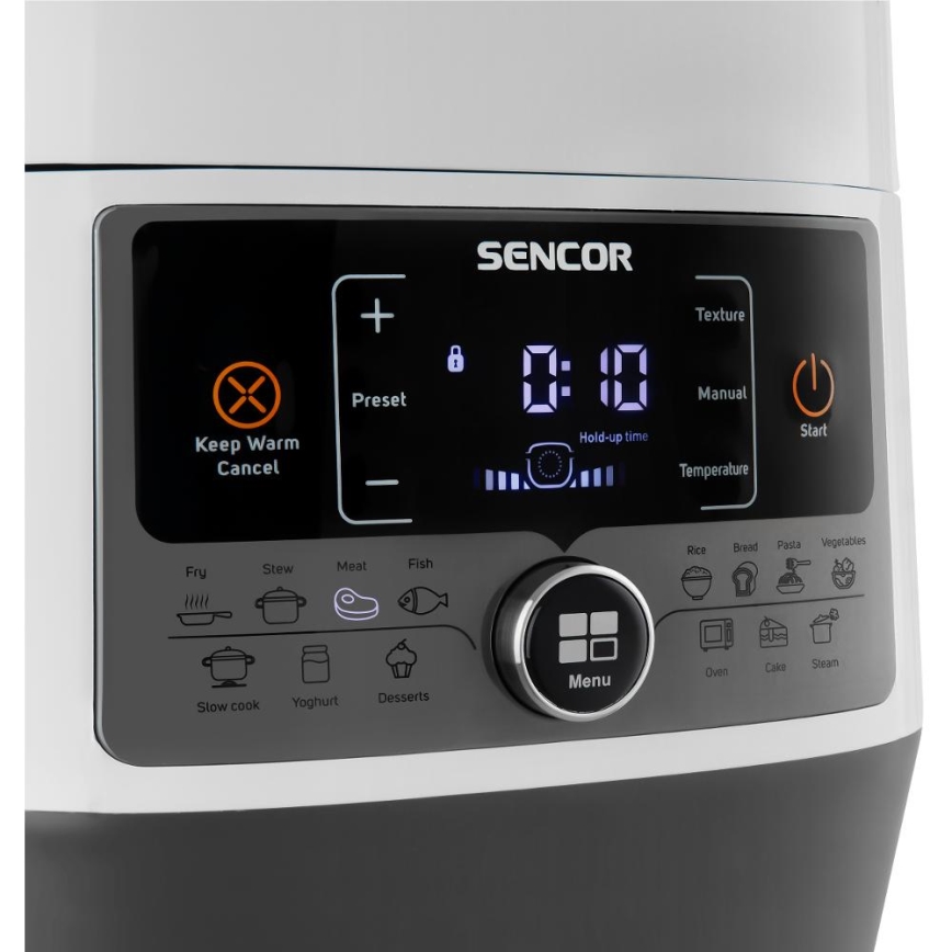 Sencor - Autocuiseur électrique multifonction 5,5 l 1000W/230V blanc/noir