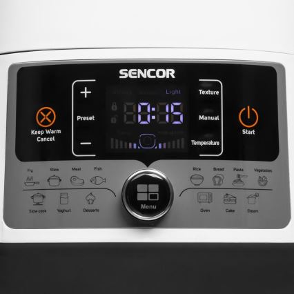 Sencor - Autocuiseur électrique multifonction 5,5 l 1000W/230V blanc/noir
