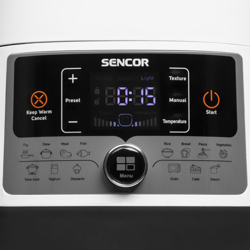 Sencor - Autocuiseur électrique multifonction 5,5 l 1000W/230V blanc/noir
