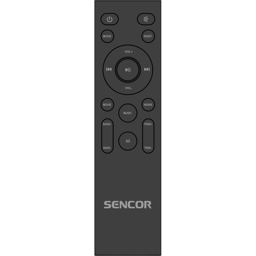 Sencor - Barre de son 200W/230V + télécommande