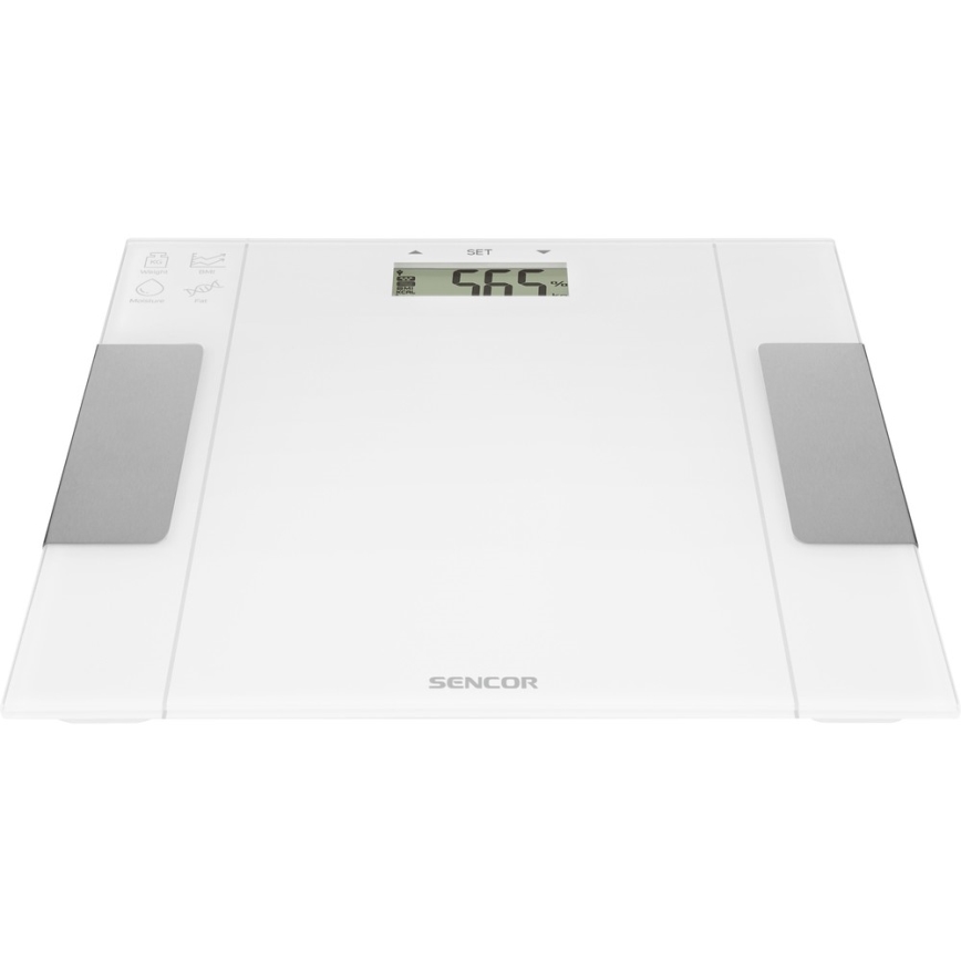 Sencor - Bilancia fitness personale intelligente 1xCR2032 bianco