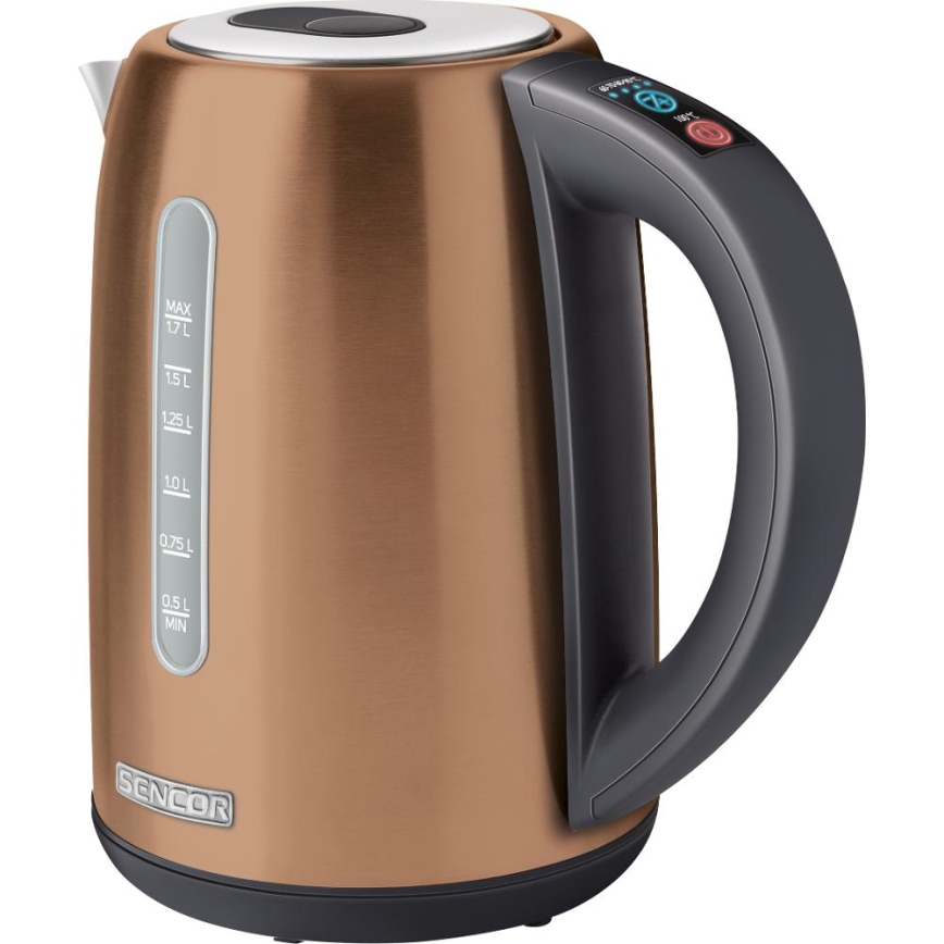 Sencor - Bollitore elettrico con regolazione della temperatura 1,7 l 2150W/230V color rame