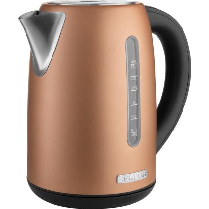Sencor - Bollitore elettrico con regolazione della temperatura 1,7 l 2150W/230V color rame