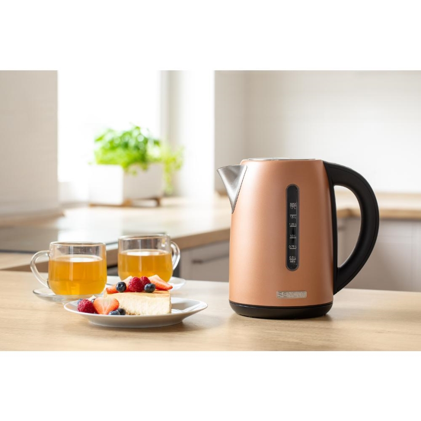 Sencor - Bouilloire électrique à chauffe rapide avec régulation de la température 1,7 l 2150W/230V cuivrée