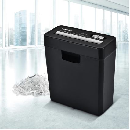 Sencor - Broyeur papier A4 volume 10 l 190W/230V noir