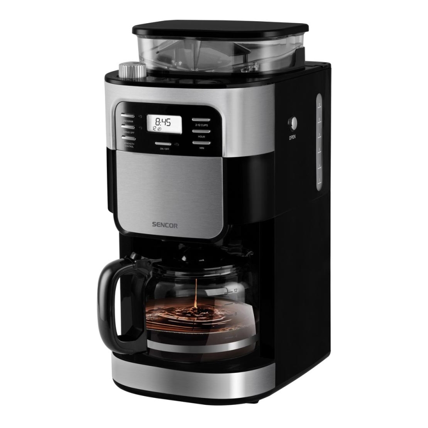 Sencor - Caffettiera a goccia 1,5 l con display LCD 900W/230V