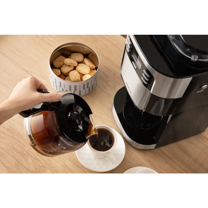 Sencor - Caffettiera a goccia 1,5 l con display LCD 900W/230V