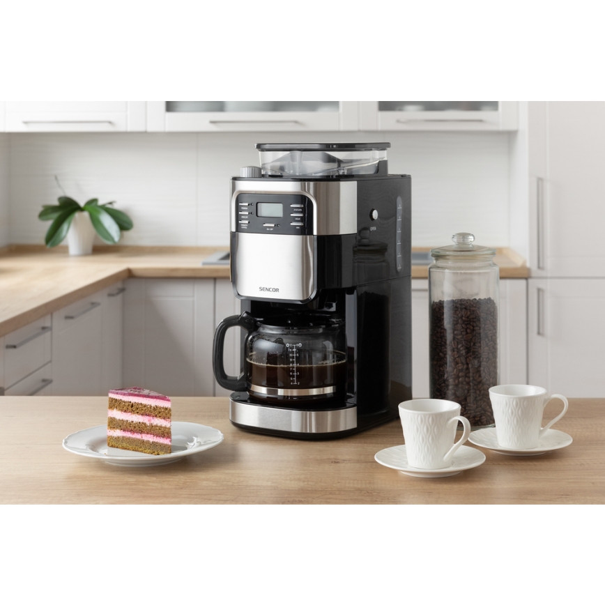 Sencor - Caffettiera a goccia 1,5 l con display LCD 900W/230V