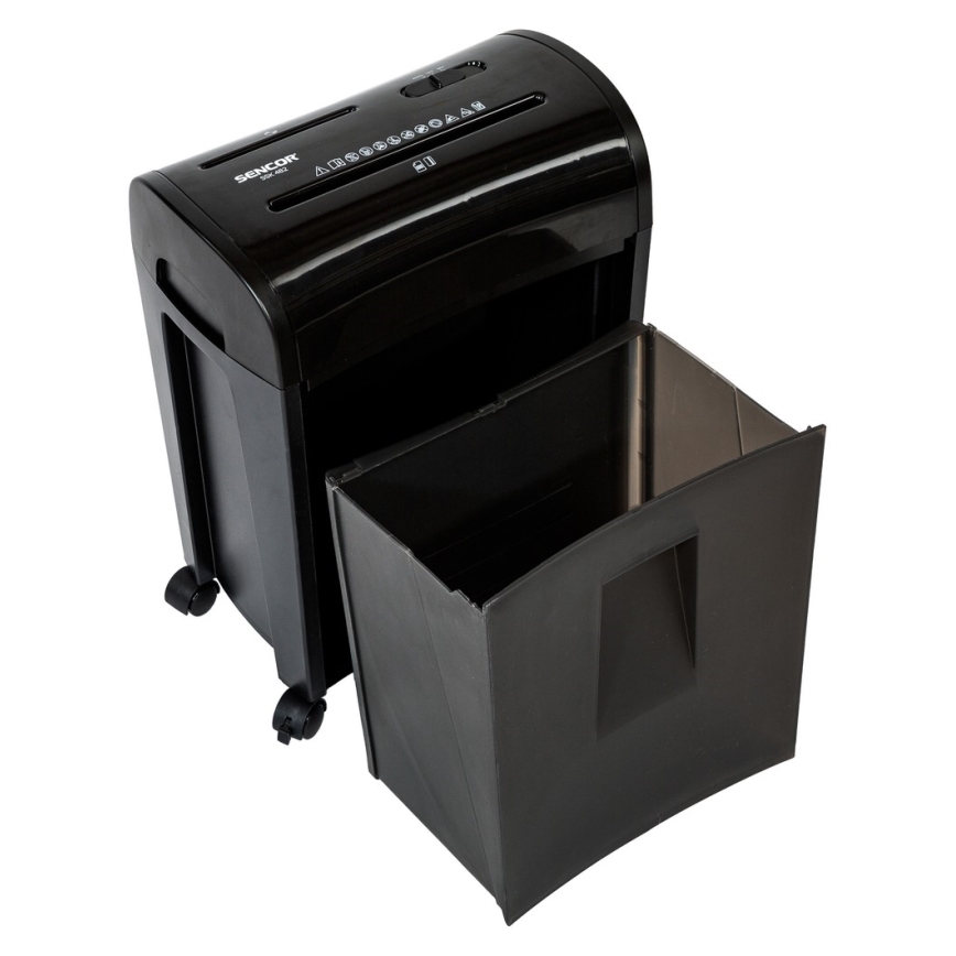 Sencor - CD- und Papierschredder A4 Volumen 14 l 230V schwarz