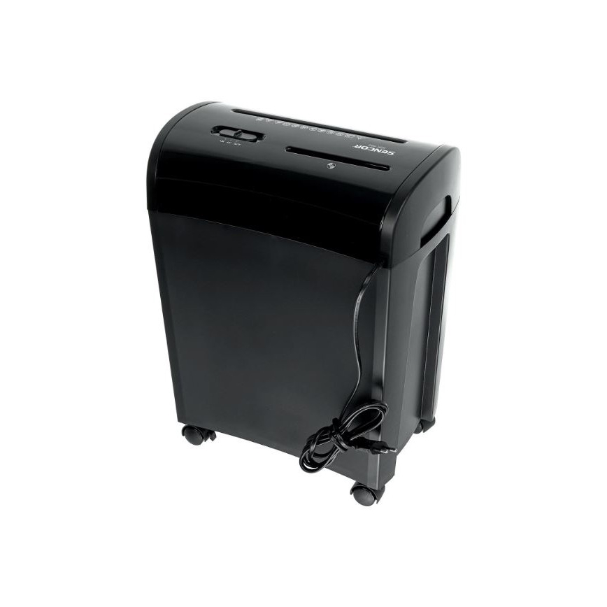 Sencor - CD- und Papierschredder A4 Volumen 14 l 230V schwarz