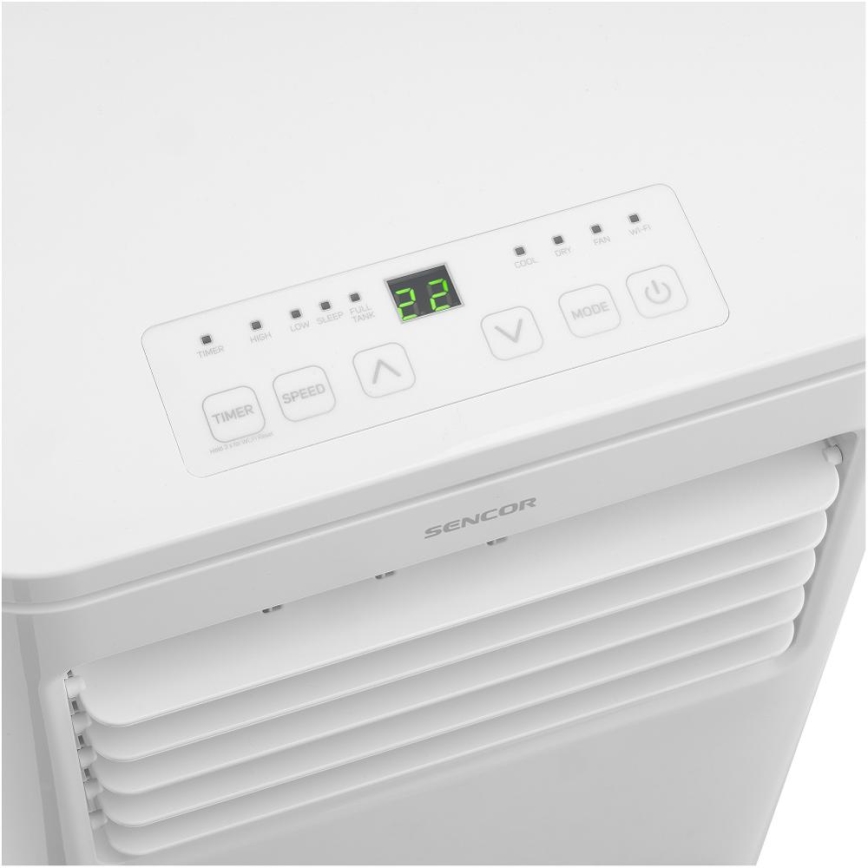 Sencor - Climatiseur portable connecté 3en1 avec accessoires complets 760W/230V 7000BTU Wi-Fi + télécommande