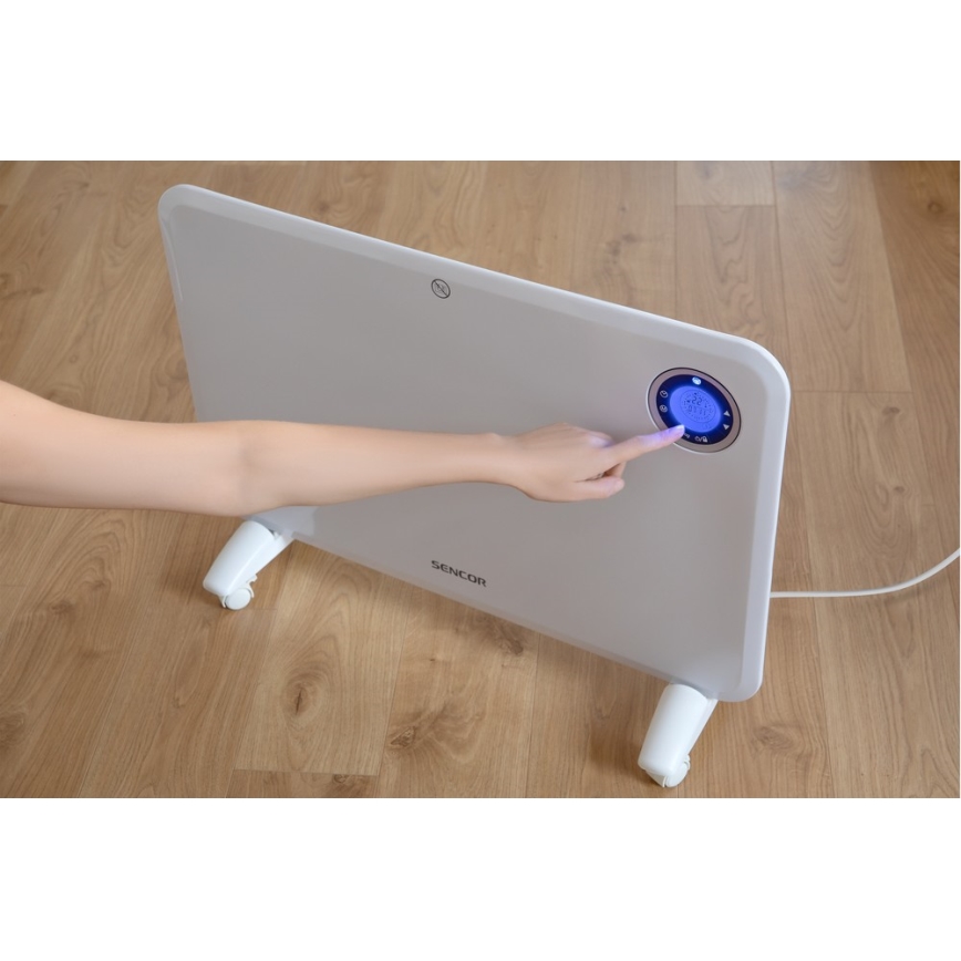 Sencor - Convecteur avec écran LCD et thermostat 750W/1500W/230V IP24