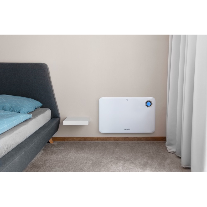 Sencor - Convecteur avec écran LCD et thermostat 750W/1500W/230V IP24