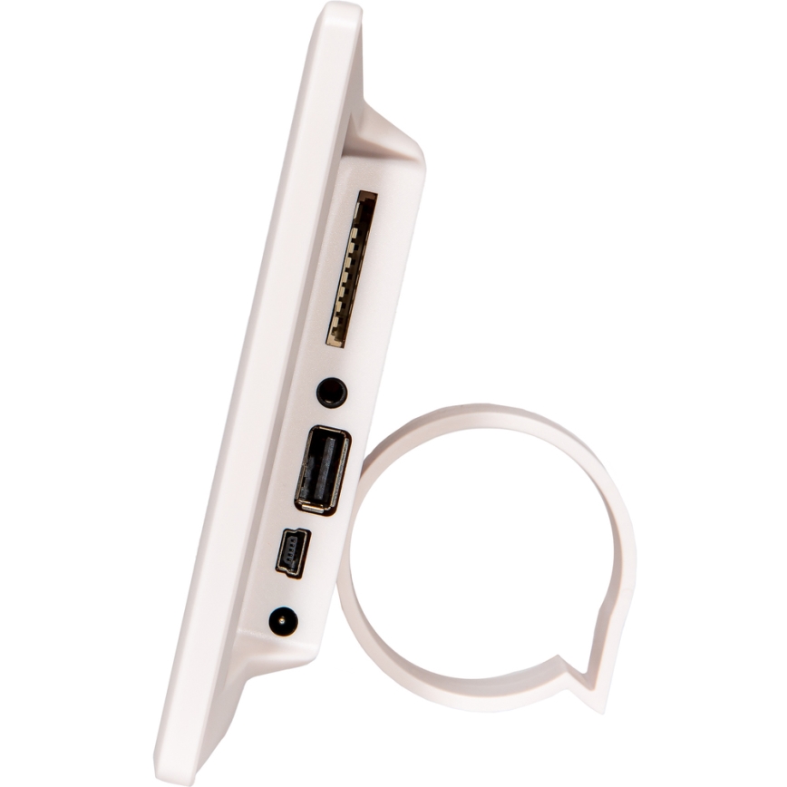 Sencor - Cornice digitale per foto da 7 con altoparlante 230V bianca + telecomando