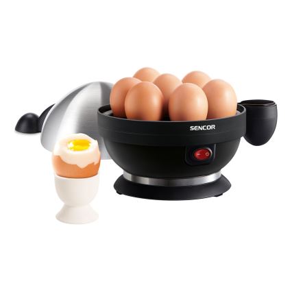 Sencor - Cuiseur à oeuf 320-380W/230V noir/chrome mat