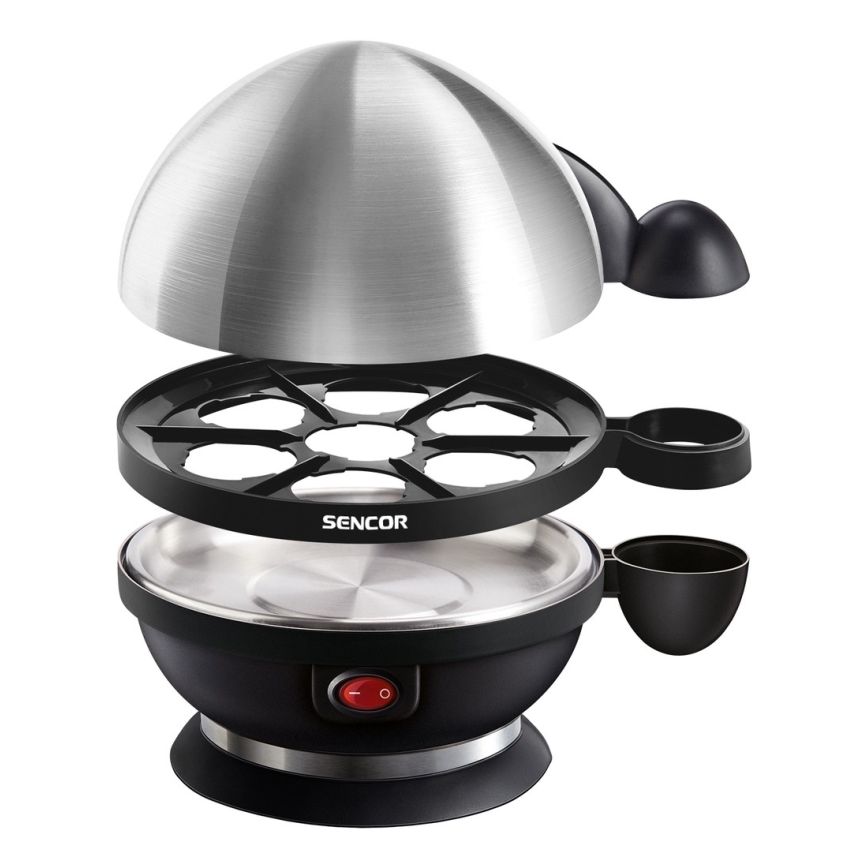 Sencor - Eierkocher 320-380W/230V schwarz/matt Chrom
