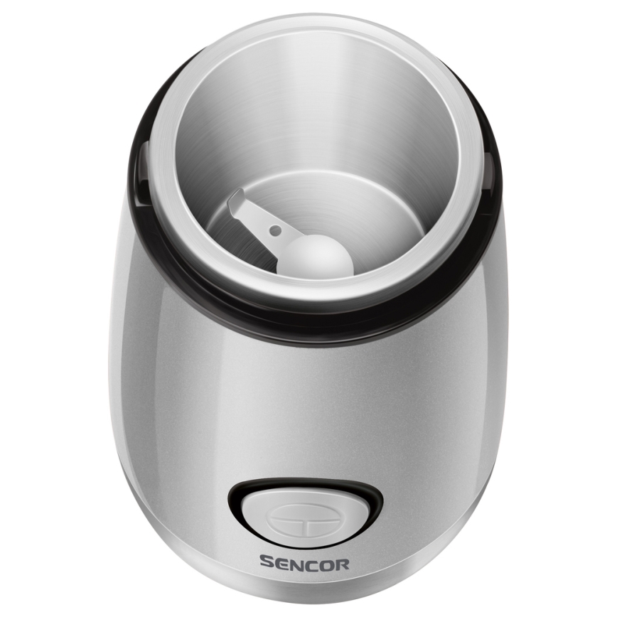 Sencor - Elektrische Kaffeemühle 60 g 150W/230V weiß/matt Chrom